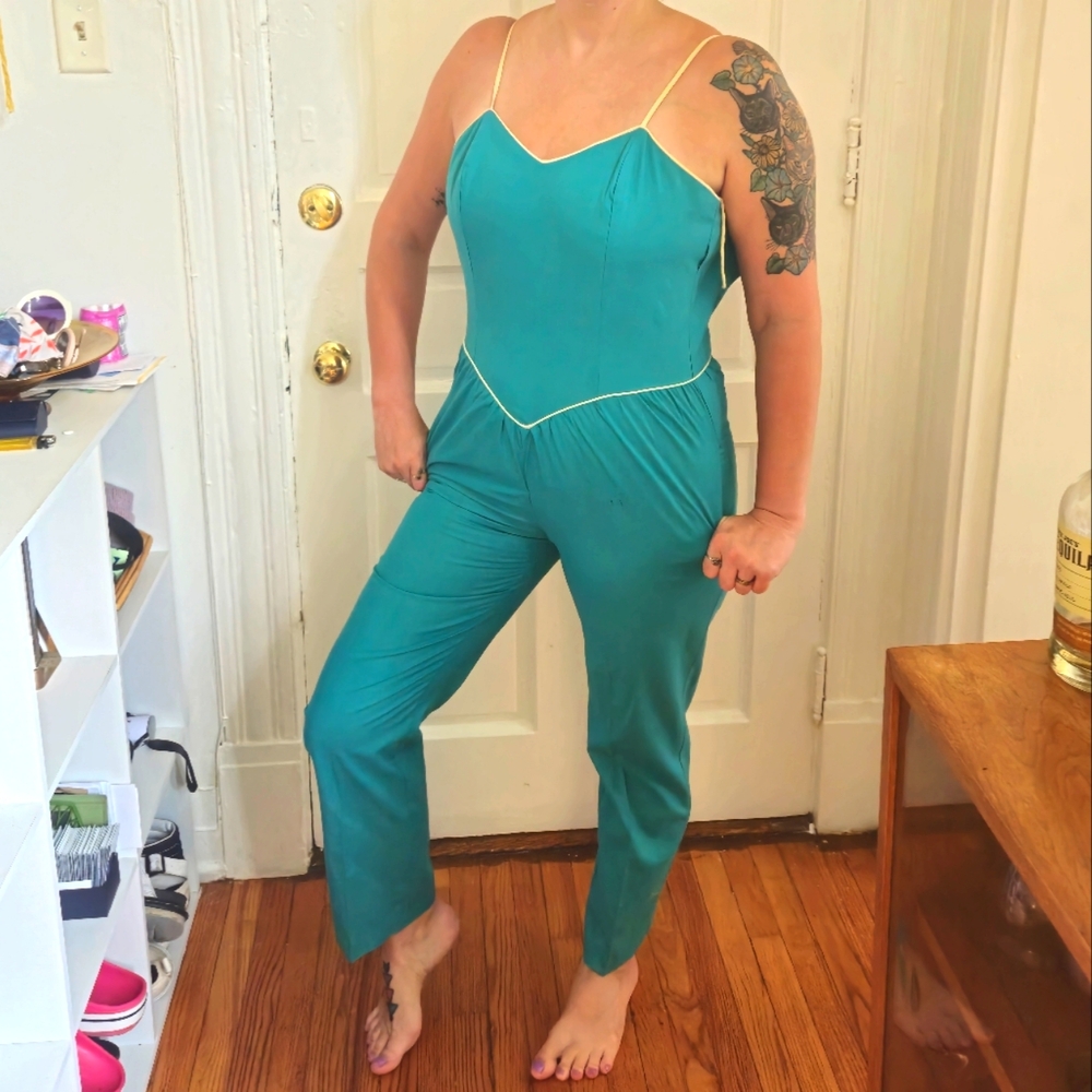 Vintage Turquoise Bodysuit Sz 9